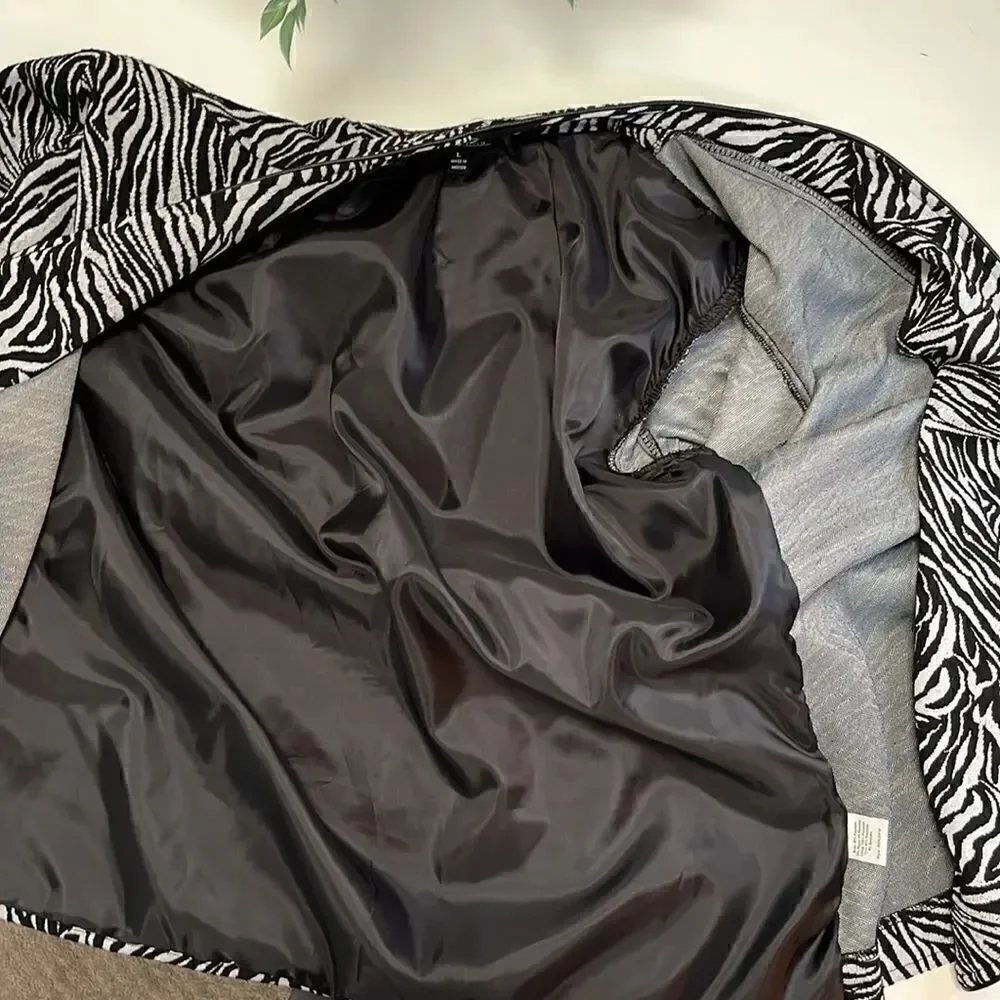 Notations Suit jacket.  Animal Print. Zebra print.  Size Large.